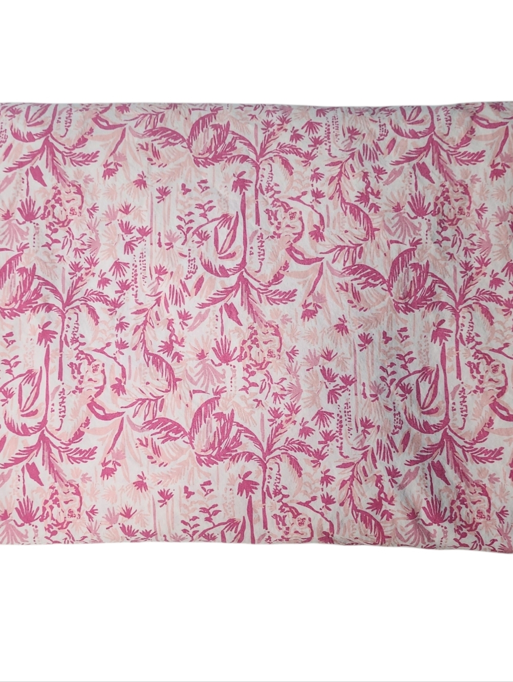 Lily Pulitzer Pottery Barn Pink Palm In The Swing Of Things Fitted Sheet Twin XL